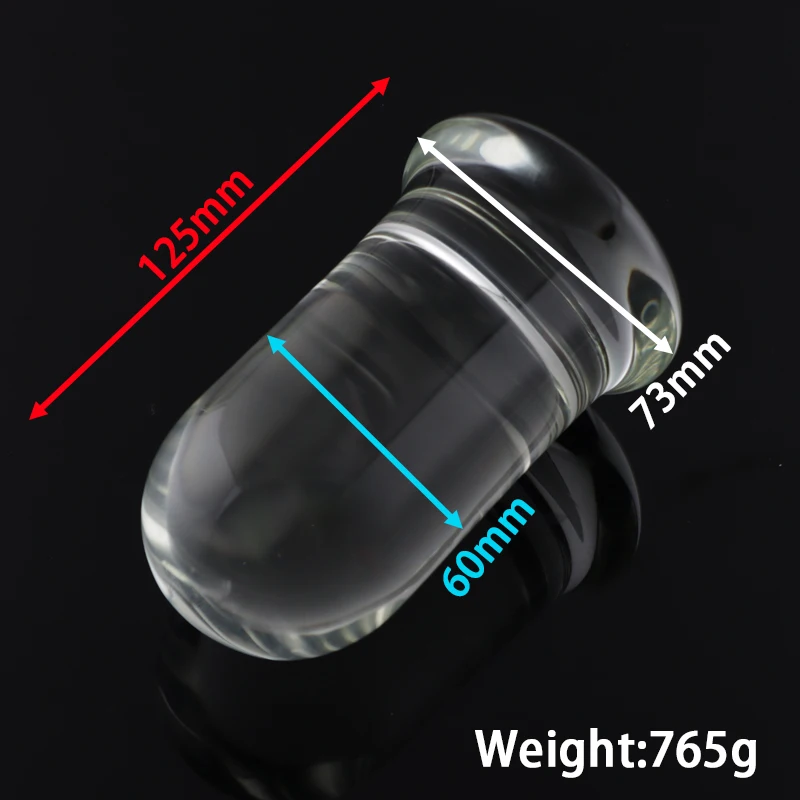 Diameter 40-60mm Super Big Glass Anal Plug Prostate Massage Crystal Anal Dildo Huge Glass Butt Plug Anus Sex Toys For Women Man