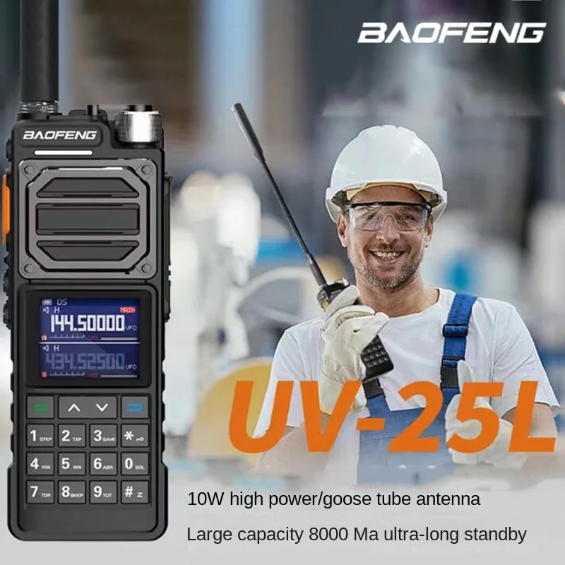 2024 New factory price Baofeng UV-25L 10inch Tir band two way Radio 10W Long Range ham Handheld walkie talkies