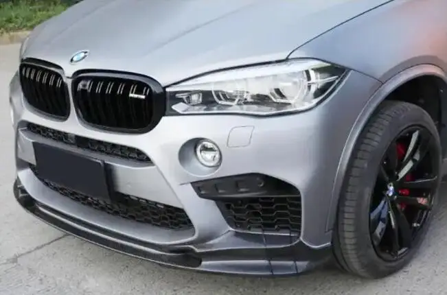 For BMW F85 F86 X5M X6M 2014-2018 Real Carbon Fiber Bumper Front Lip Rear Trunk Diffuser Spoiler Full V Body kit