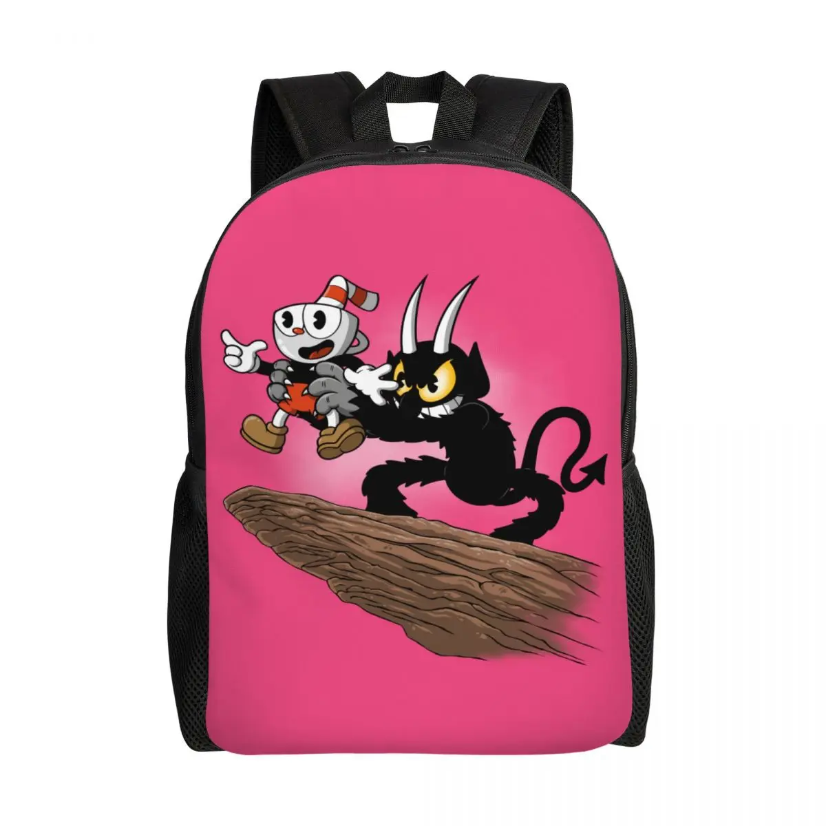 

Рюкзак для ноутбука с героями мультфильмов Cuphead Mugman для мужчин и женщин, повседневная сумка для книг для школы, студентов, сумки