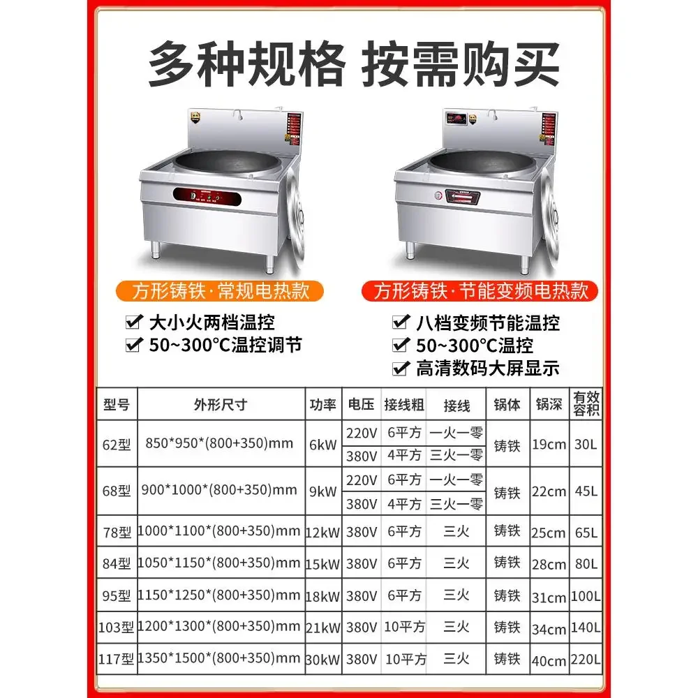 Wok, Heiztopf, großer, kommerzieller Topf, großer Herd