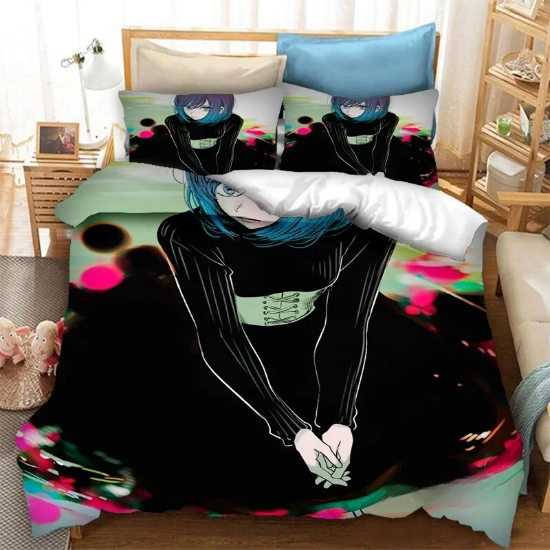 Anime OSHI NO KO 3D Printing Bedding Set Duvet Covers Pillowcases 2/3 Piece Comforter Bedding Sets Bedclothes Bed Home Textiles