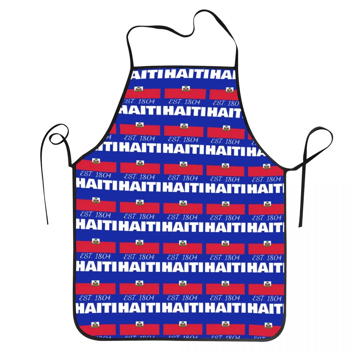 Haiti EST. 1804 Independence Haitian Flag Merch Apron Chef Cuisine Tablier Waterproof Bib Kitchen Cleaning Pinafore