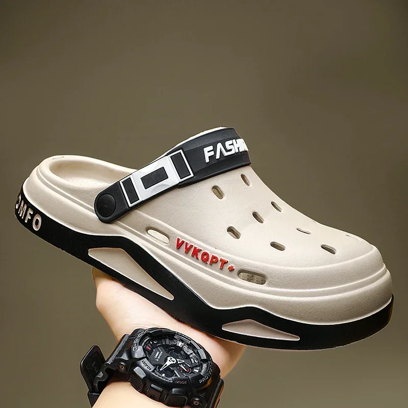 

Summer Shoes Men Wear Casual Fashion Non-slip Portable Sports Sandals Beach Step on Toe Breathable Slippers for Men Outdoor