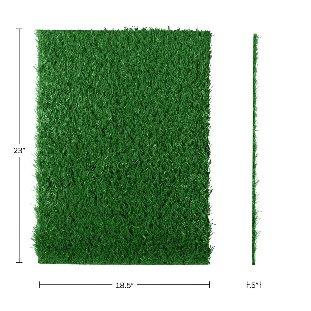 Three Replacement Turf Grass Mats for Petmaker Dog Potty Pad Tray System - Medium, 18.5x23