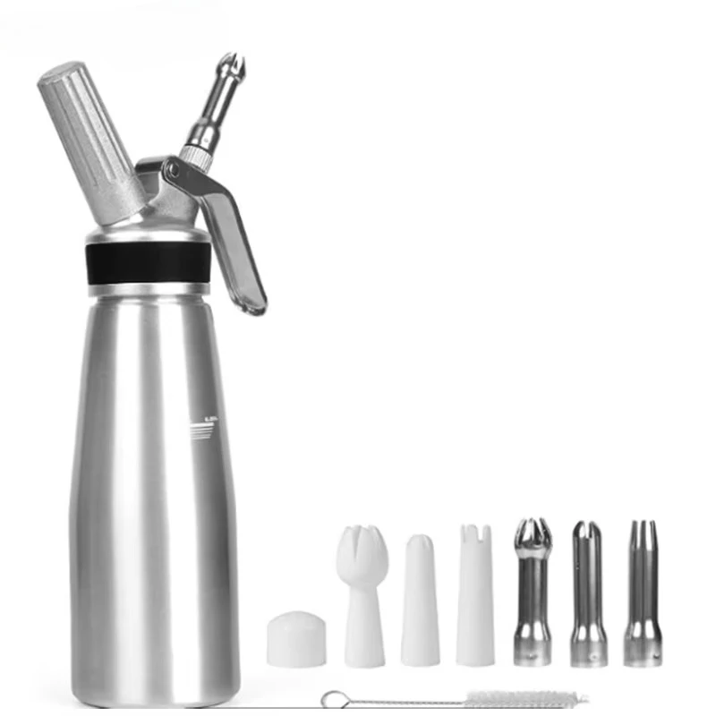 

Professional stainless steel whipped cream dispenser for delicious homemade creamy desserts