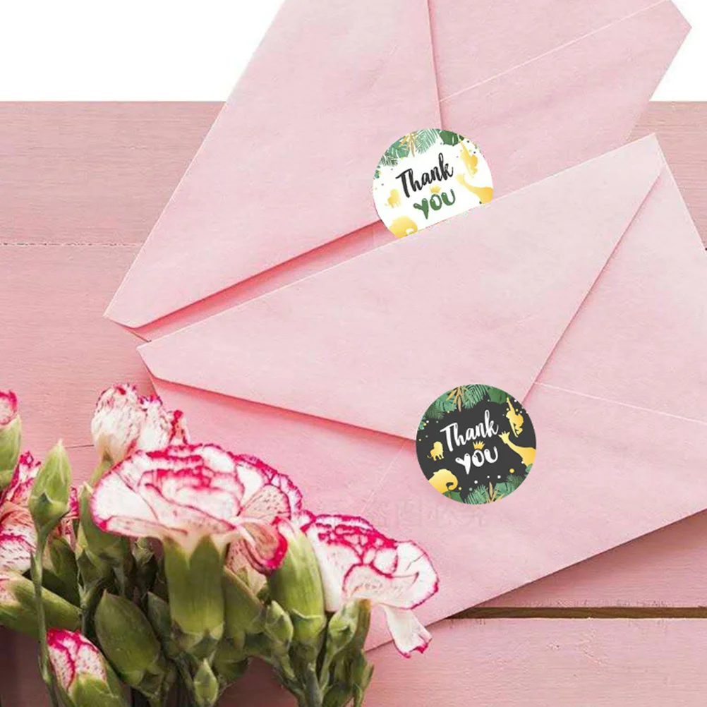 

Thank You Stickers Decorative Adhesive Labels Wedding Party Envelope Packaging Sealing Sticker Gift Wrap Label