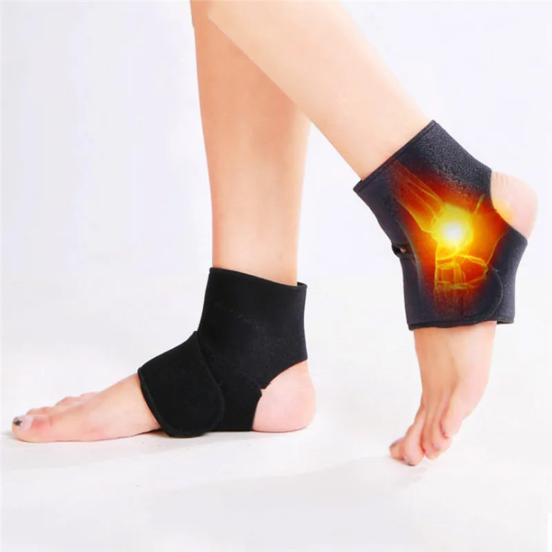 1 Pair Self-heating Ankle Support Protector Brace Wrap Adjustable Ankle Brace Guard Spontaneous Magnetic Therapy Health Care