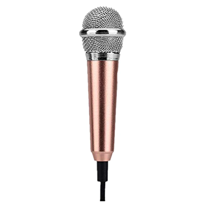 Mini Microphone with Omnidirectional Stereo Mic for Voice Recording,Chatting and Singing on Apple Phone,Android (Pink)