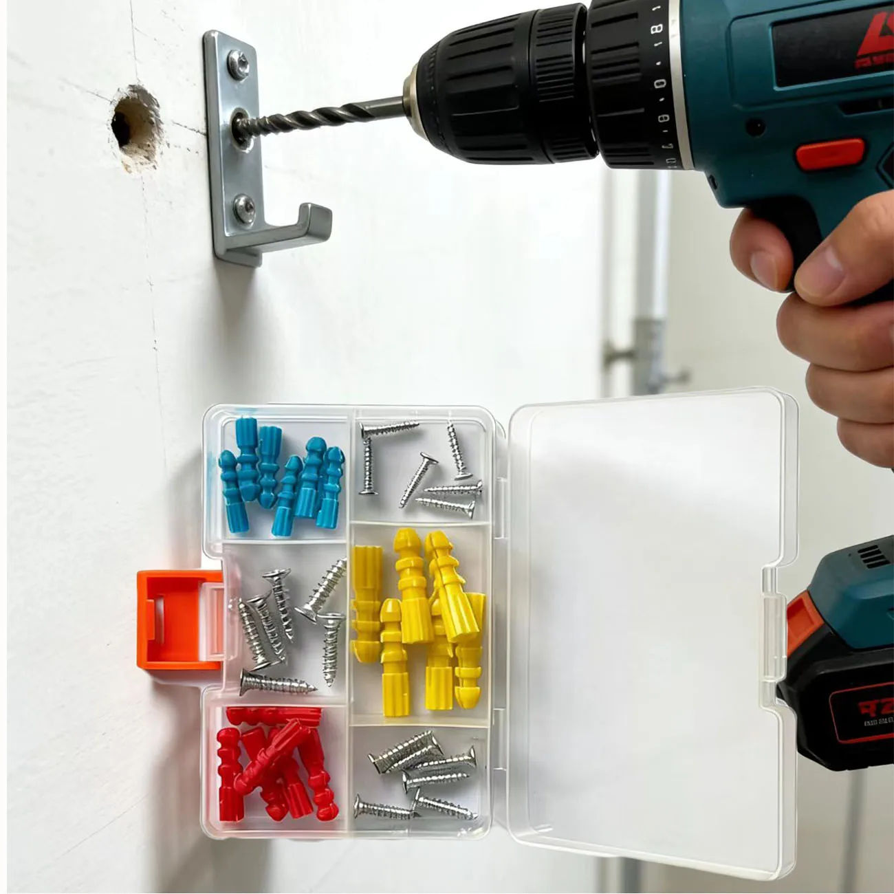 

Набор из 36 дюбелей-анкеров для гипсокартона, нержавеющие, с ребристым основанием, для электрического инструмента, без сверления