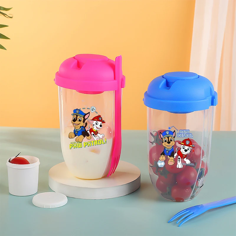 

Paw Patrol Salad Cup Cartoon Chase Skye Print Food Storages Mug Anime Characters Cartoon Portable Storage Bottle Birthday Gifts