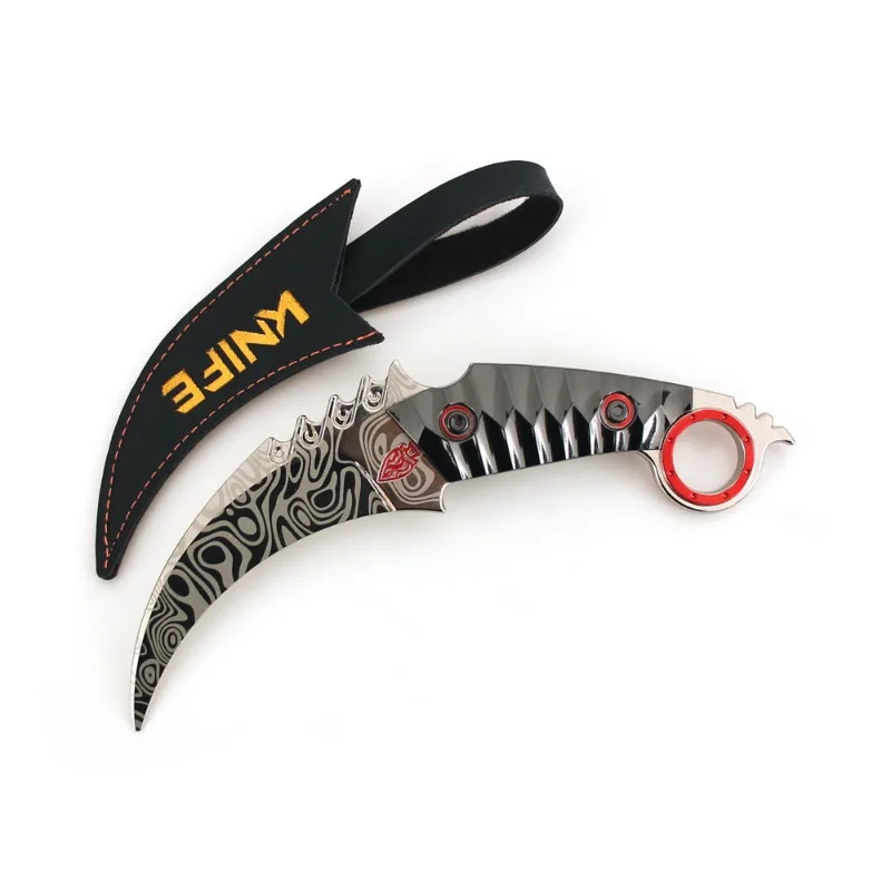 18cm Arena Breakout Last Quarter Claw Knife Metal Model with Holster Game Infinite Karambit Militery Knives Safety Prop Toy Boys