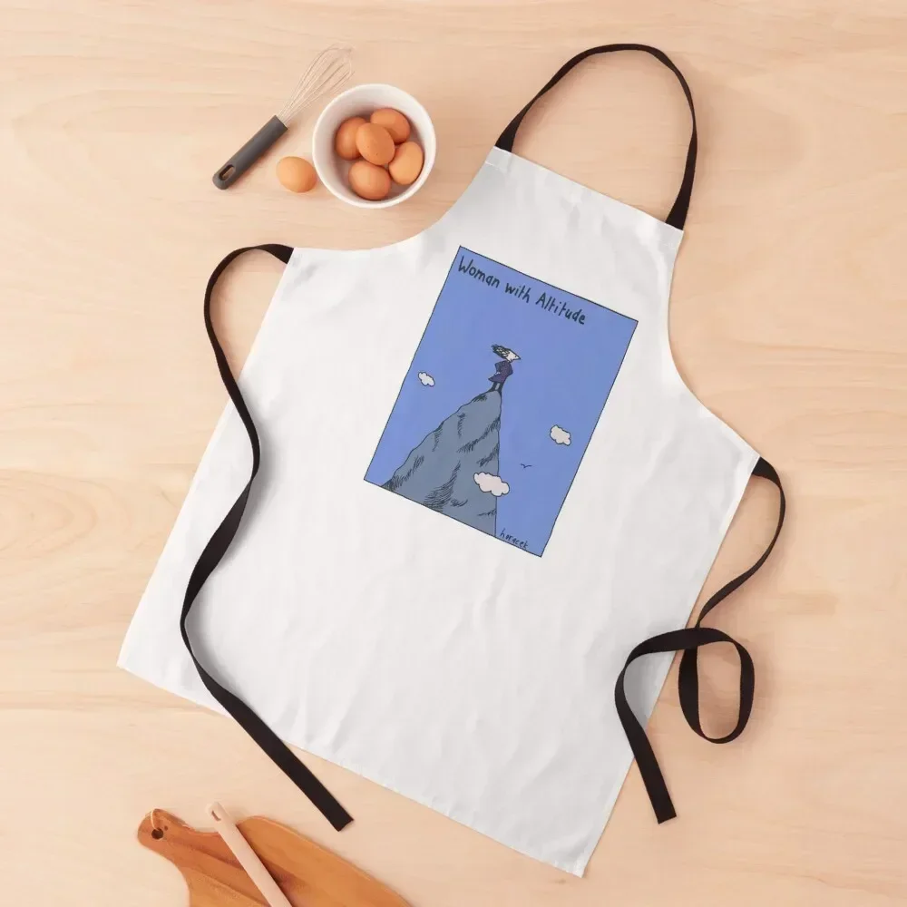 

Woman with Altitude - Full colour Apron For Women Kitchen Front cooks clothes Apron