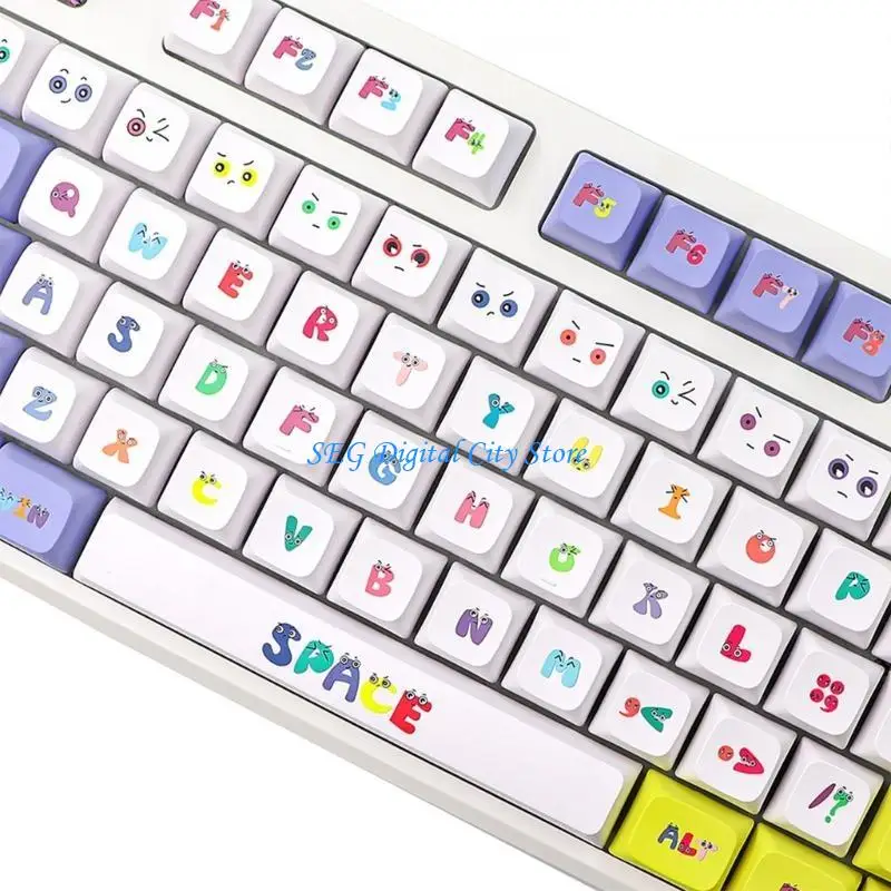 

U75B 144 Keys Lucky Number PBT Keycap XDA Profile Colorful Cap for MX Switches Mechanical Gaming Keyboard Caps