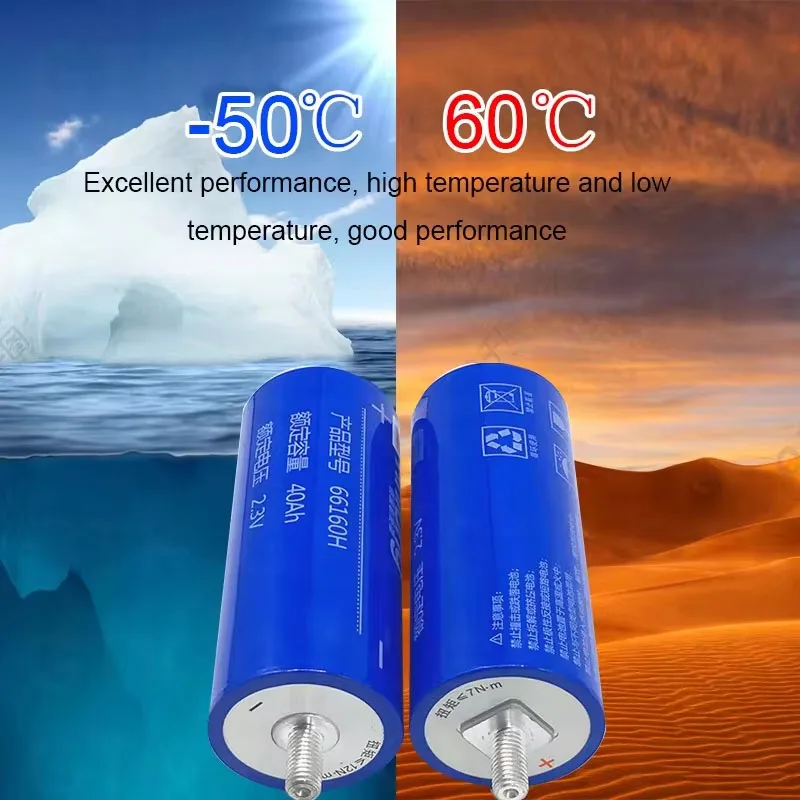 30000 Cycles Gtk Original 2.3V 40ah 66160 Lithium Titanate Lto Battery Deep Cycle 10C for DIY 12V 24V 48V Car Audio Solar System