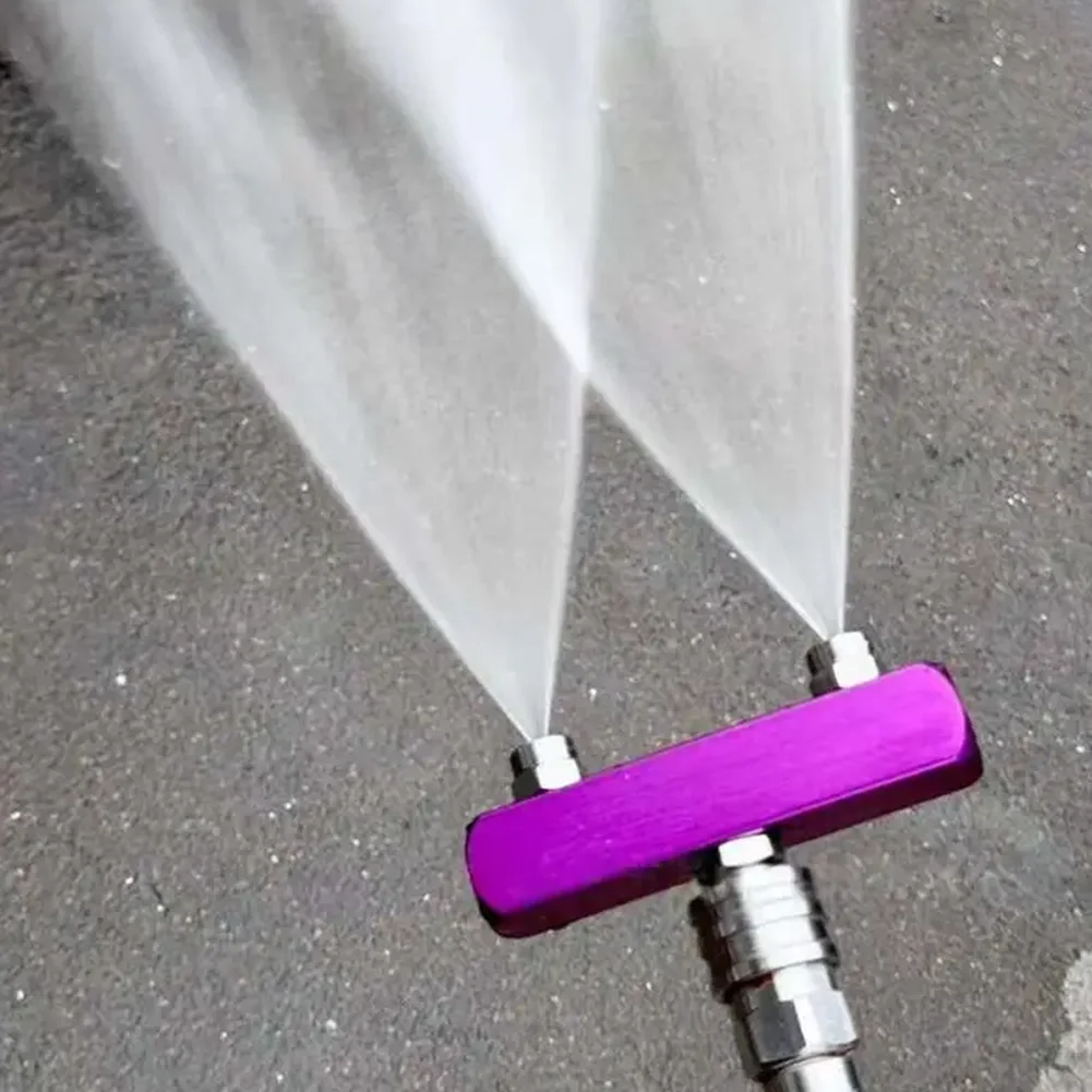 Stainless Steel Vehicle Wash Nozzle with Dual Spray Function High Pressure Jet Plus Gentle Spray for Cars Yards Aluminum Housing