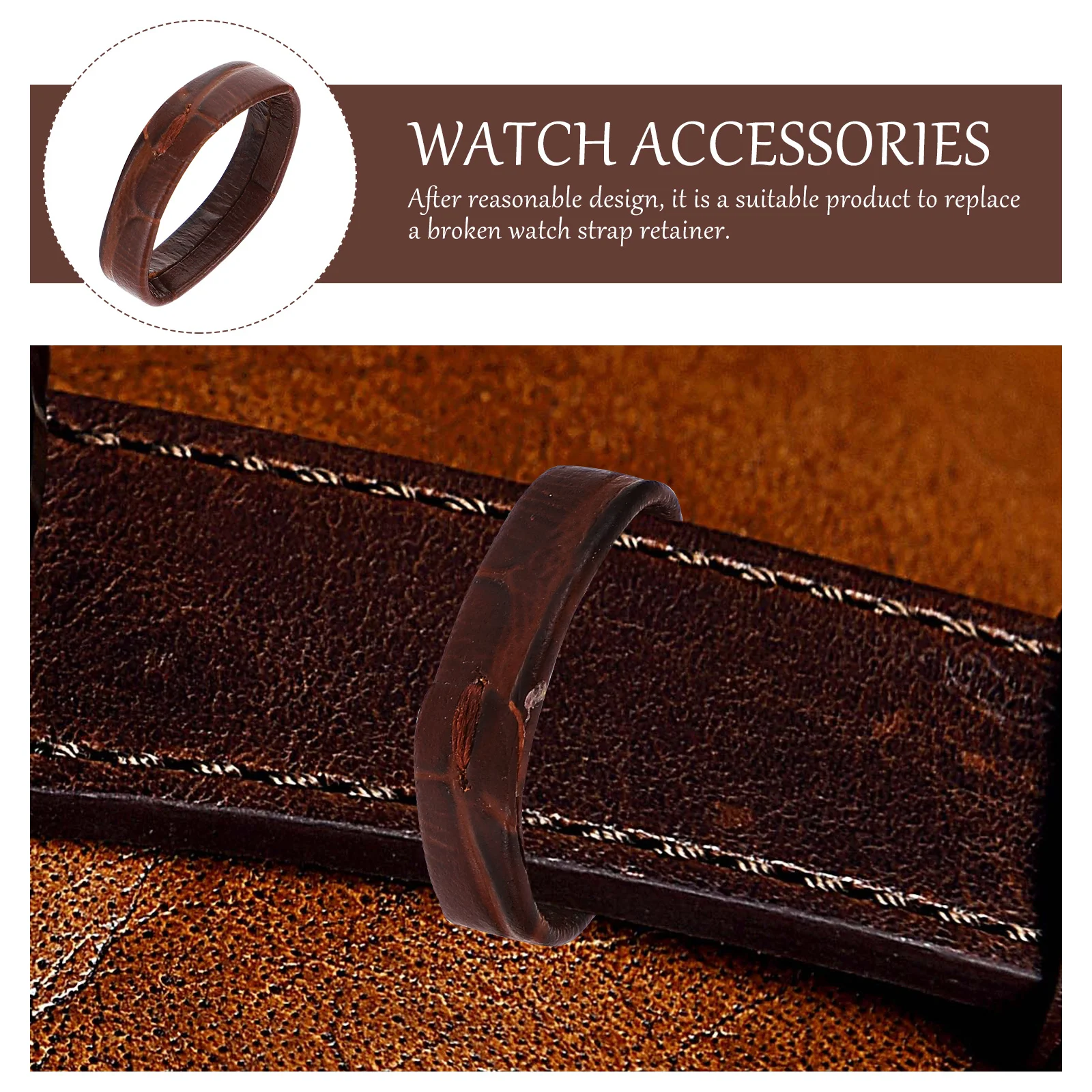 

10 Pcs Watch Band Strap Accessories Loop Soft Holder Loops Round Replacement Watchband
