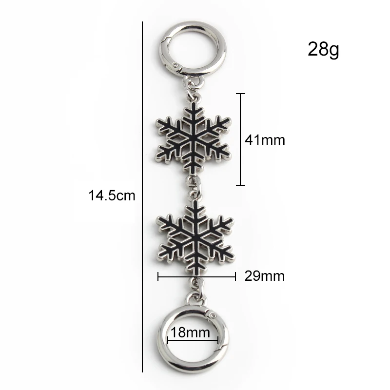 Gold/Silver 46CM Snow Shape Short Bag Extension Chain With O Ring For Extend Shoulder Bags Strap Crossbody Hanging Accessories