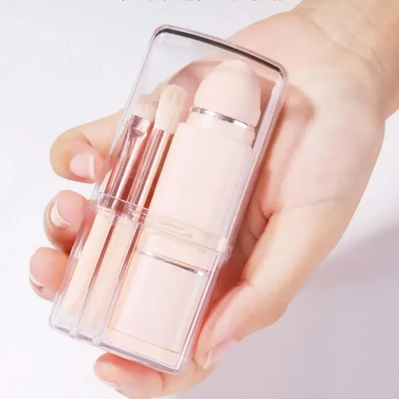 Square portable eight in one telescopic brush makeup brush set eye shadow brush concealer beauty brush tool makeup brush