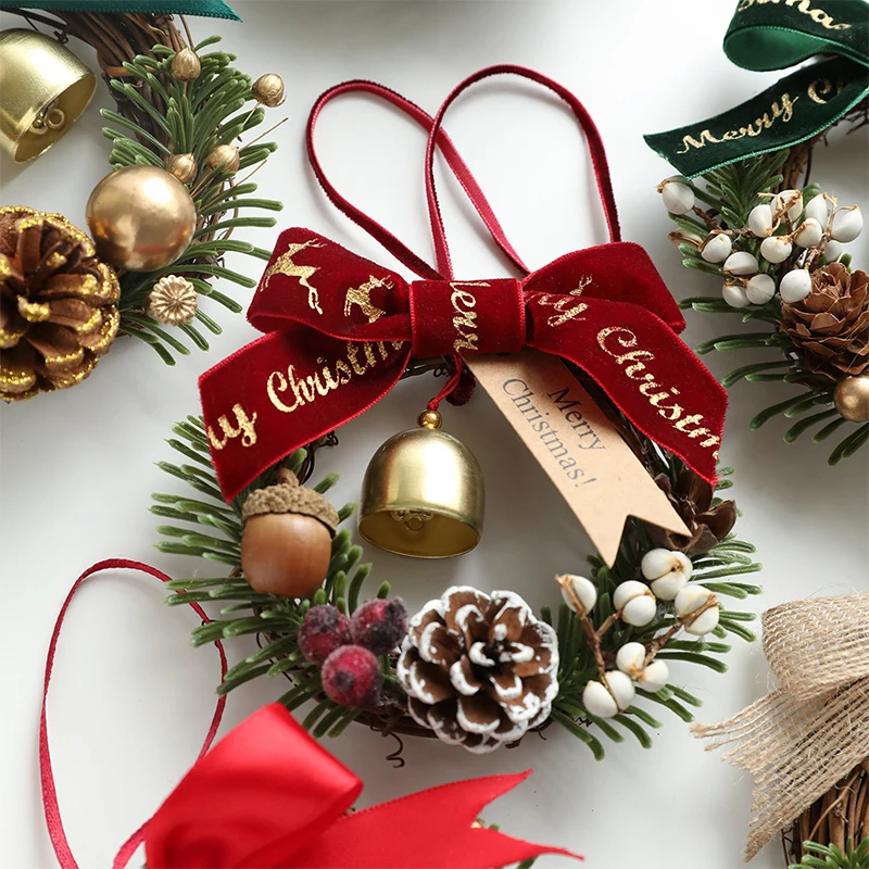 

New Year Christmas Decorations Bell Wreath Pendant Christmas Tree Decorations Atmosphere Spring Creative Festive Party Supplies
