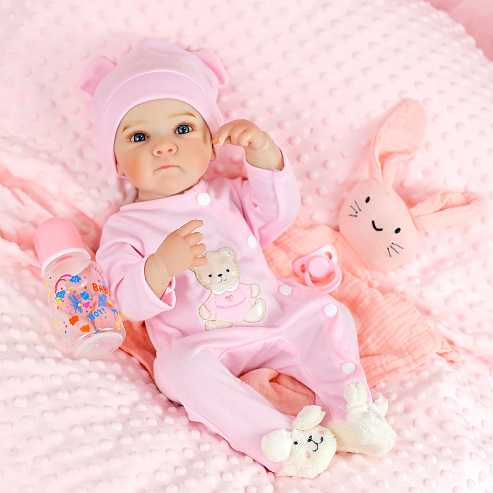 

18inch 45CM Reborn Girl and Boy Baby Doll Full Vinyl Body Bettie Newborn Doll Lifelike Soft Touch Girl Toys Christmas Gifts