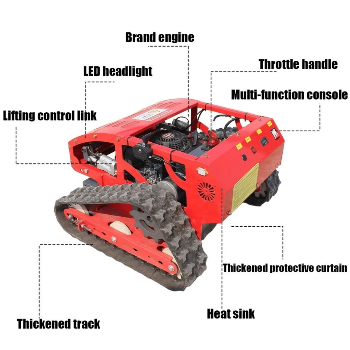 300파운드 무선 조종 전지형 잔디깎이(9마력 4행정 가솔린 엔진 탑재)
