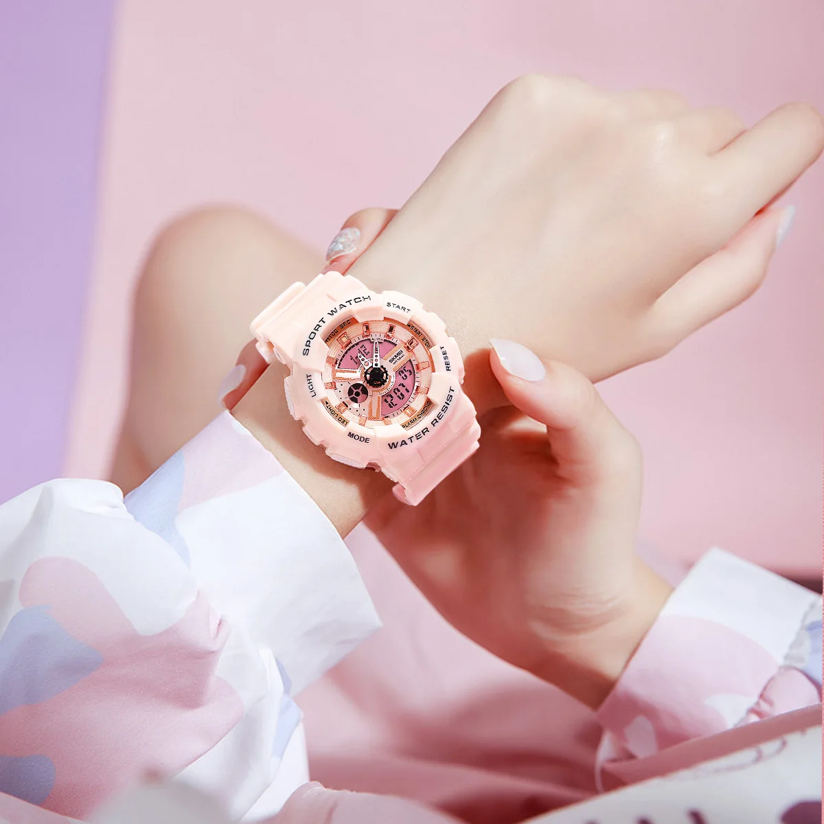 SKMEI World Time LED Light Electronics Watches للرجال والنساء ساعة كوارتز رياضية مقاومة للماء ساعات المعصم Horloges Mannen