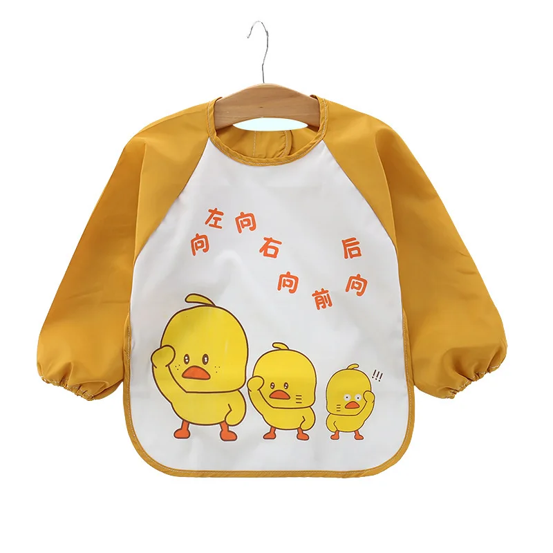 Girl Boy Baby Chid Bibs New Cute Stuff Toddler Oil Resistant Waterproof Long Sleeve Art Smock Feeding Apron