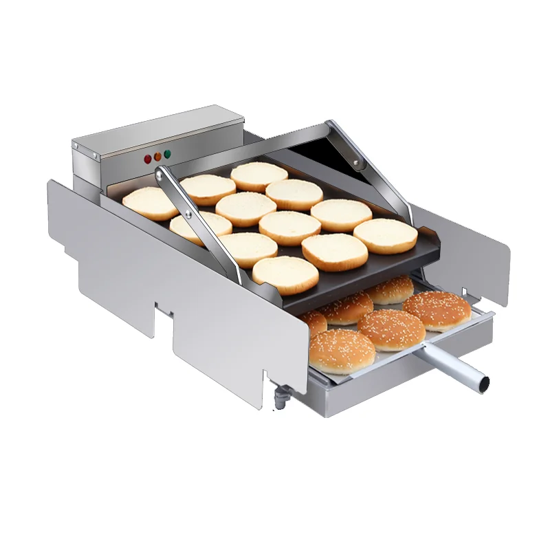 

Commercial Hamburger Bun Toaster Electric Burger Machine Hamburger Making Equipment