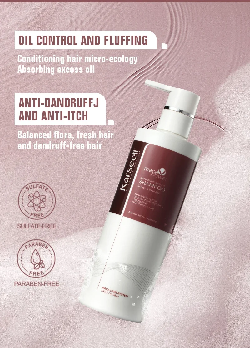 Original Karseell 500ml Moisture Shampoo Argan Oil Moisturizing Smooth Shampoo Hair Care Set 1/2/3pcs for Dry and Damaged Hair