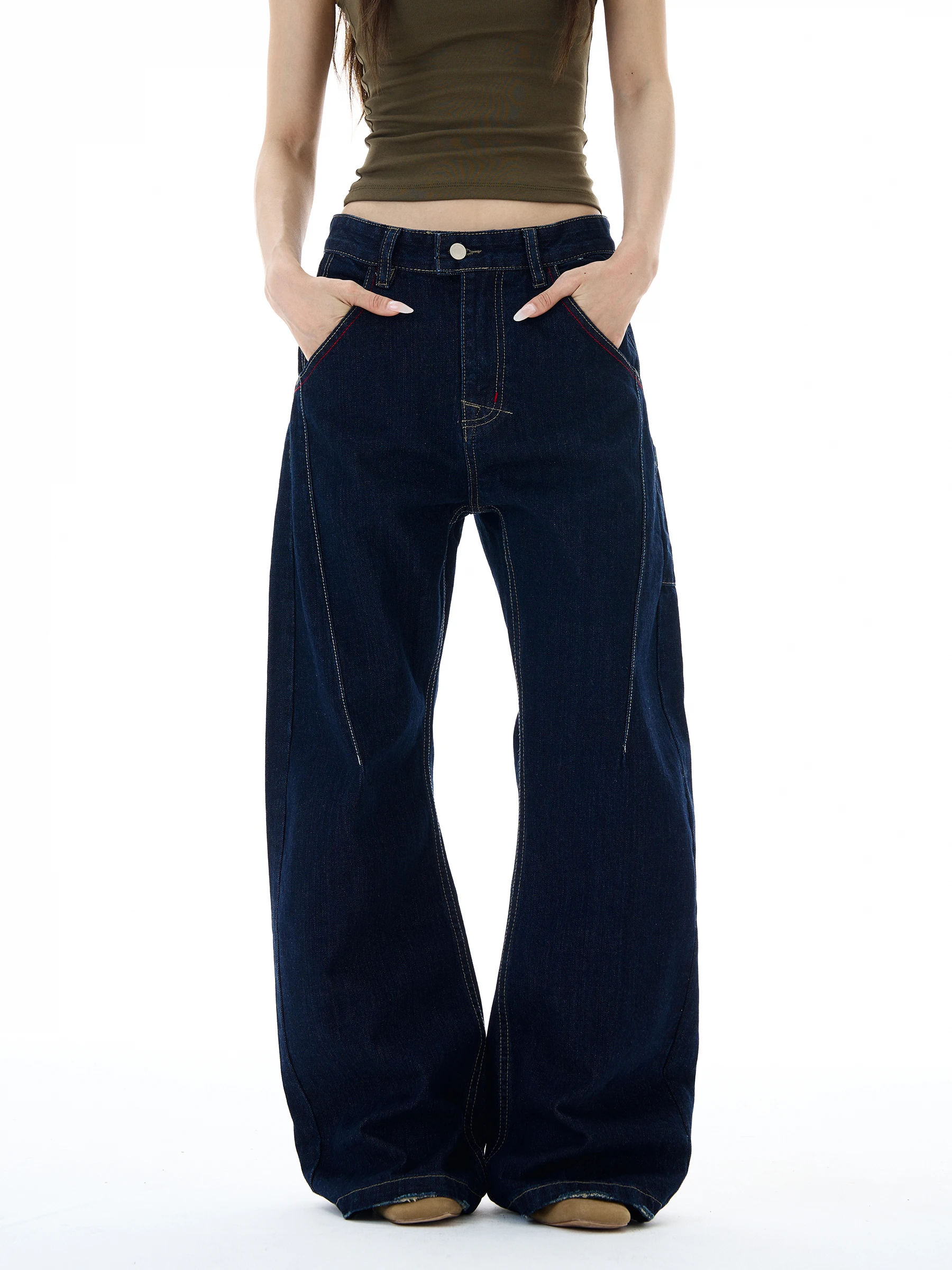 

WLNEXT American Retro Original Color Slim Fit Knife Jeans Men Women Design Sensation Cool Jeans Couple Trendy Denim