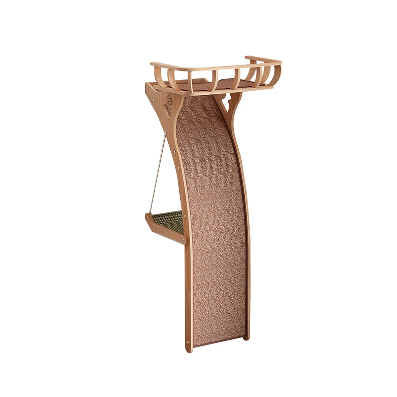 Moderne Houten Muur Krabpaal Ontwerpers Nordic Scratcher Krabpaal Schraper Mat voor Katten voor Huisdier Producten Columpio Gato FYCT