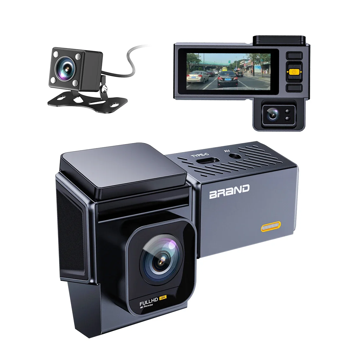 Dashcam 4 K Wifi Gps Radar Detector Rear View Mirror Dash Cam Front and Rear 4 K Dash for Cars Car Dash Cam