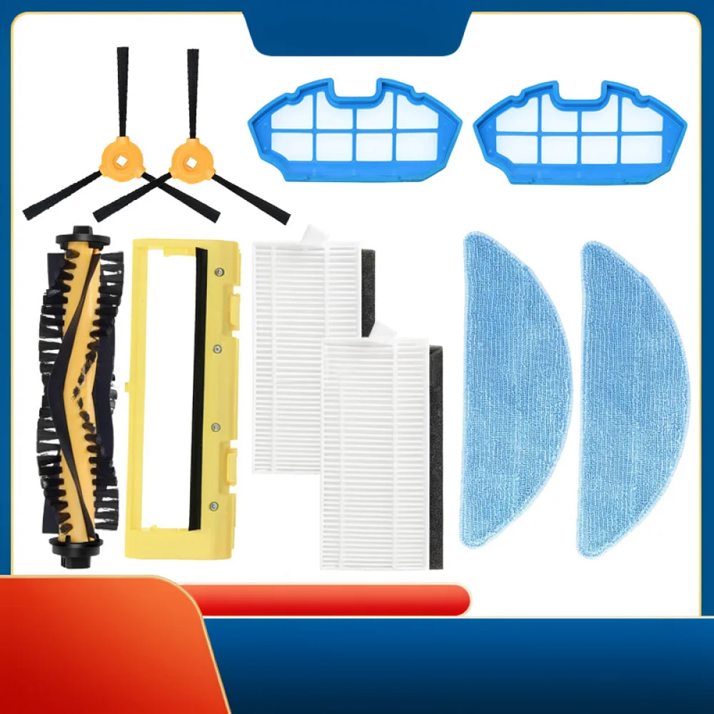 For Ecovacs N79 N79S DN620 500 Vacuum Replacement Parts Accessory Set Side Brush Filter Mopping Cloth Roller Brush Cover