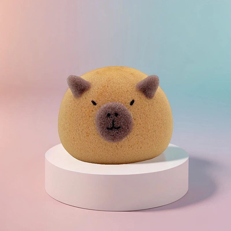 Capybara Bath Sponge Ball Cute Cartoon Animal Baby Shower Brushes Body Cleaning Brush Bubble Sponges Bathroom Accessories