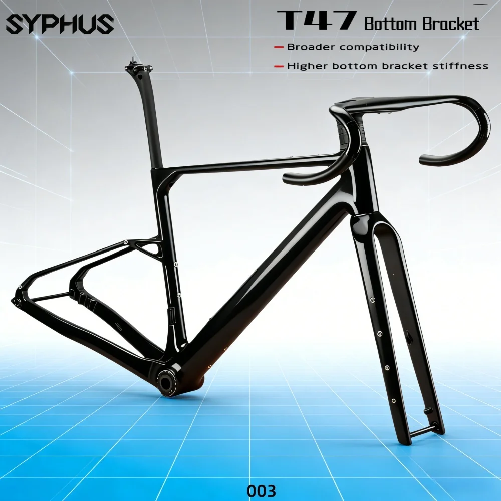 

Syphus 2026New Gravel Frame Carbon Bike Frame T47 Bottom Bracket 700C Carbon Road Bike Frameset Gravel Frame Gravel Bike