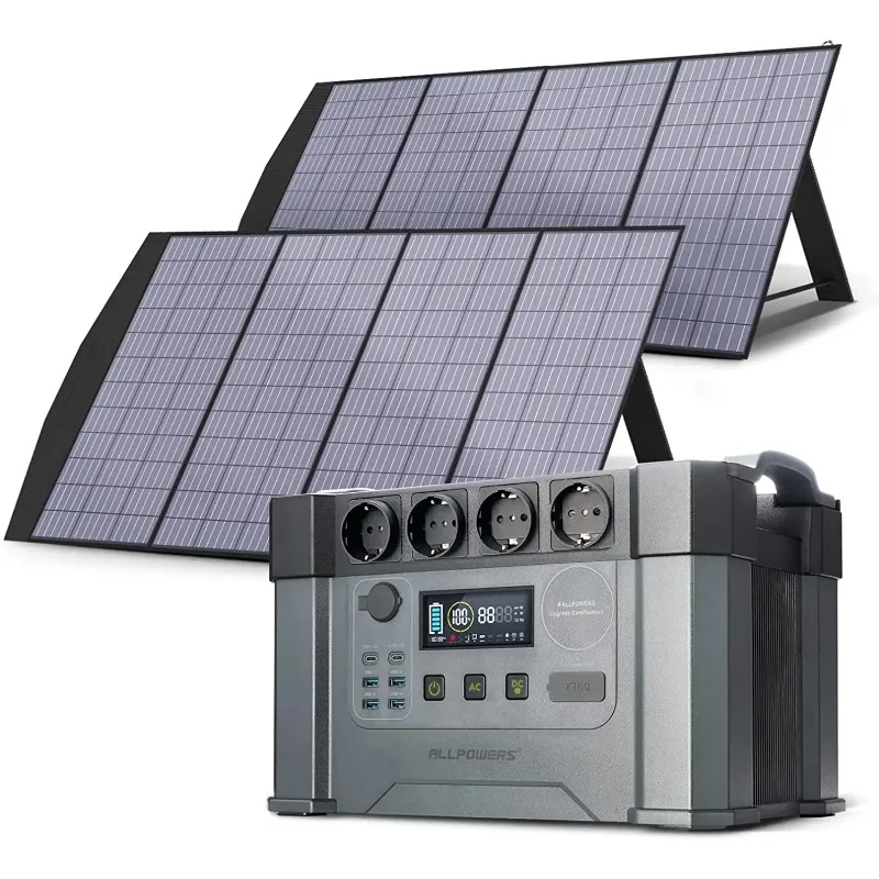 

ALLPOWERS Solar Generator 1500W / 2000W / 2400W Portable Power Station (400W Solar Panel Include) for Power outage, Emergency,RV