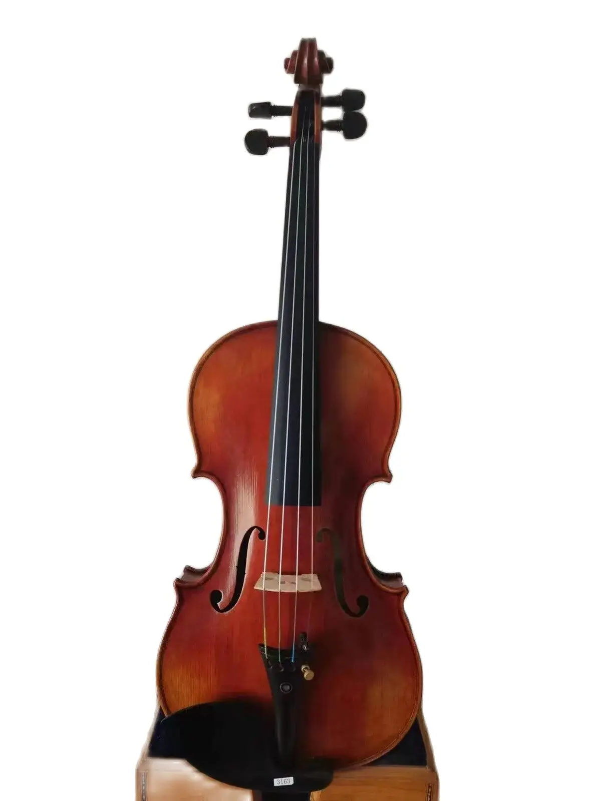 4/4 Size Violin Solid Flamed Maple Back Spruce Top Hand Carved Nice Sound K3163