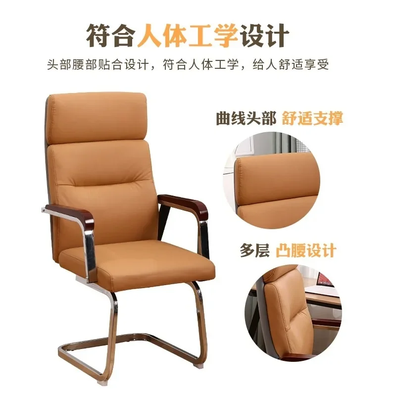 AOLIVIYA Rotatable Bow Nano Cat Paw Leather Computer Chair Seat Office Conference Chair with Backrest Desk