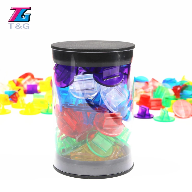 Rainbow Translucent Plastic Card Stands 50pcs/Tube Board Game Pieces Accessories Perfect for 2mm