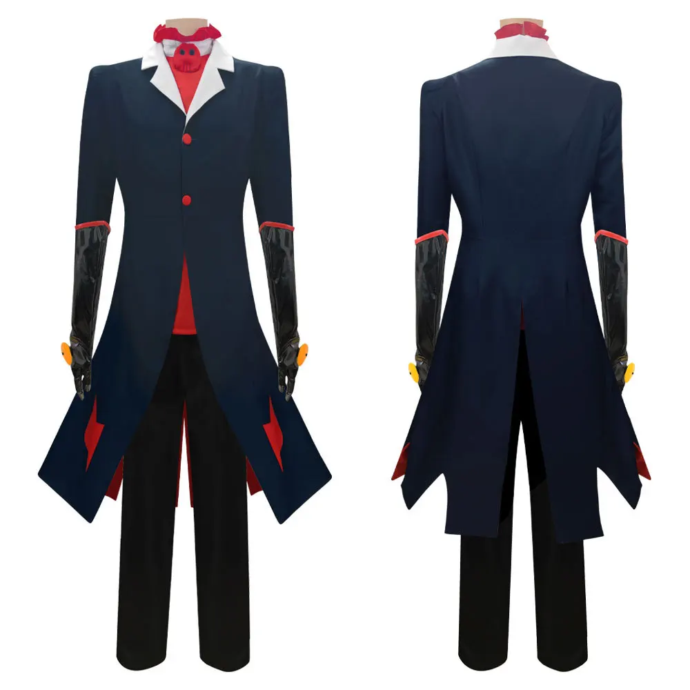 Anime Helluva Boss Blitzo Cosplay Costume Party Uniform Suit with Tail Halloween Outfit for Men Women Custom