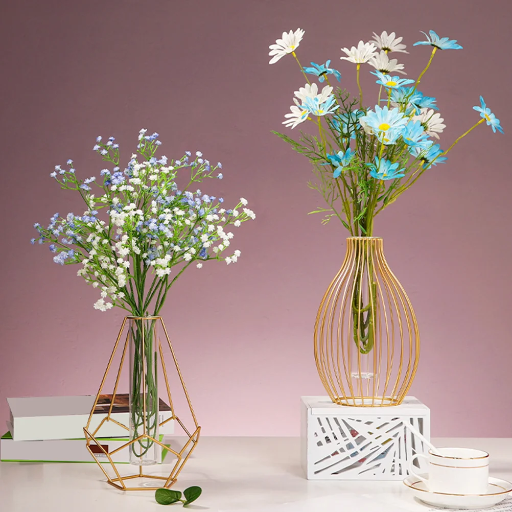 

Stylish Tube Vase Hydroponics Flower Vase Decorative For Home Office Bedroom Tulips Freesia Gift Idea