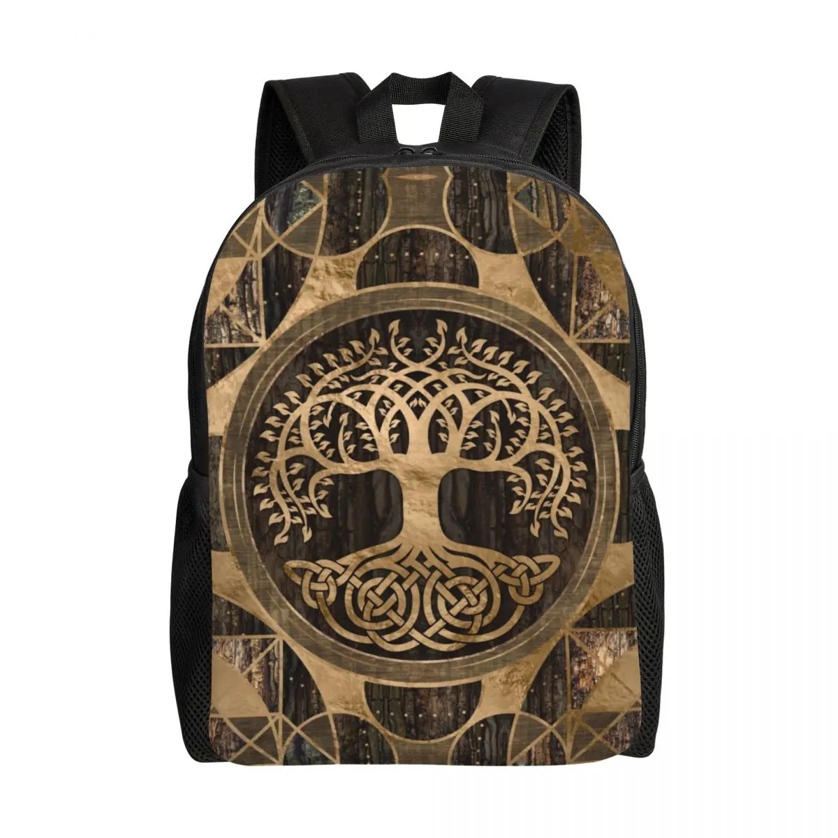 Árvore da Vida Yggdrasil Mochila de viagem para homens e mulheres, mochila para laptop escolar, viking nórdica, mochila para estudante universitário