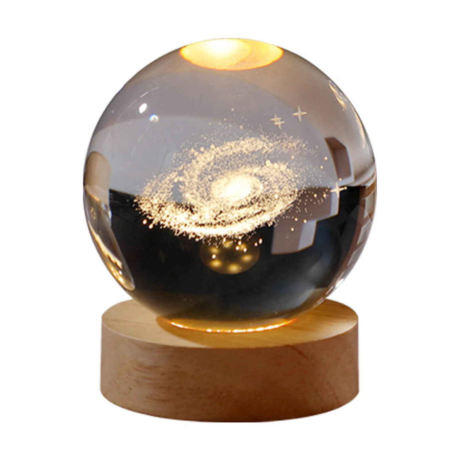 Christmas Ball Decoration Astronomy Solar Planets Night Light Moon Astronaut Home Snow Glass Globe Desktop Decoration