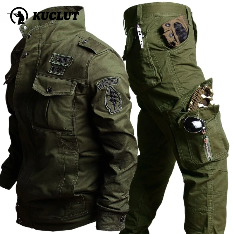 Outdoor Tactical Workwear Suit Special Forces Multi Pocket Training Suit Wear-resistant Mountaineering Hiking Hunting Uniform