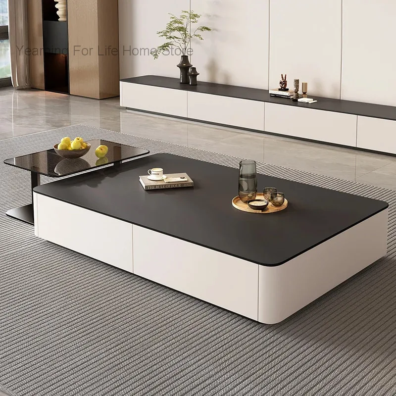 

Modern Decor Coffee Table Storage Luxury Square Simple Coffee Table Nordic Design Mesa De Centro Sala Living Room Furniture