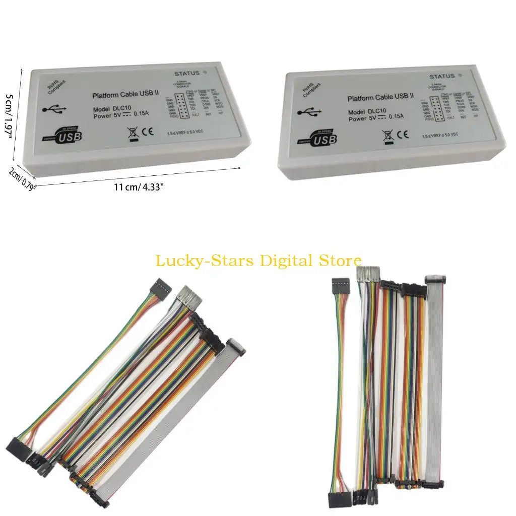 

T3EE DLC10 Mini Platform Cable USB поддерживает все устройство Xilinx с JTAG -адаптером и подключаемыми кабелями для CPLD FPGA