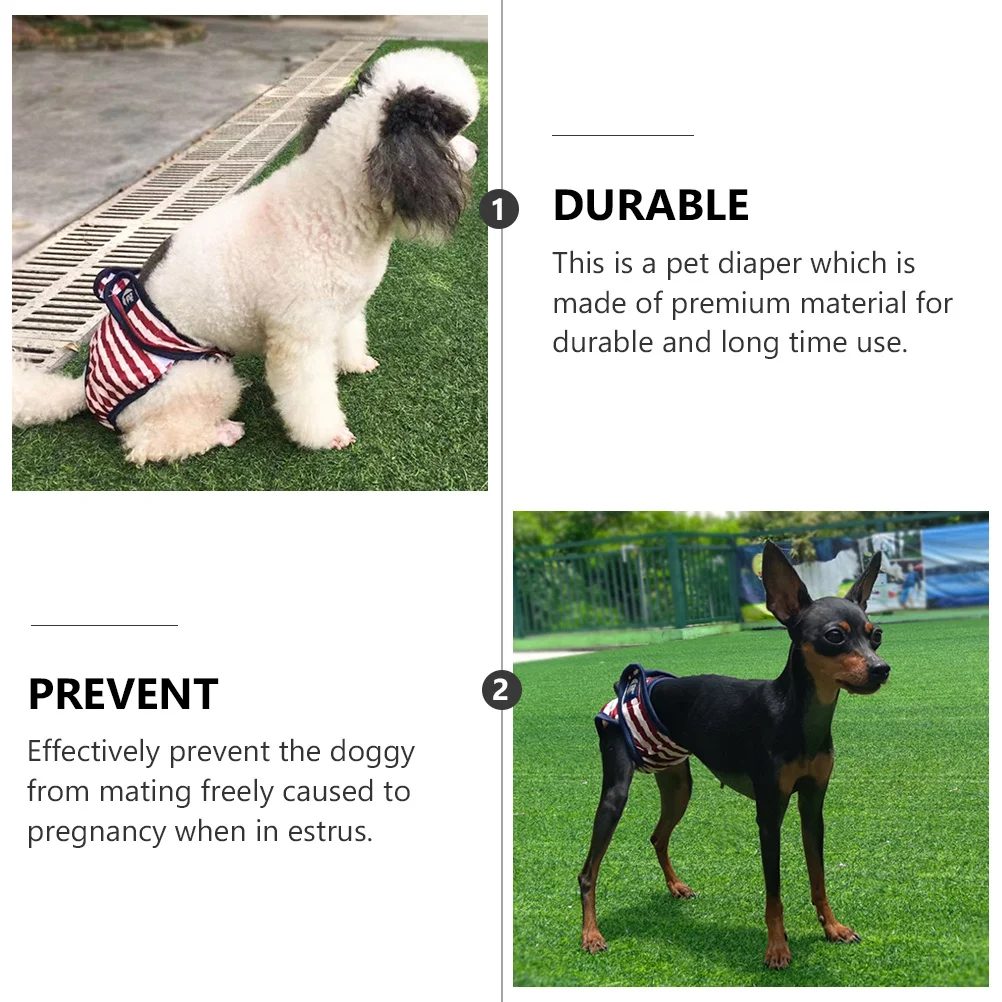 2pcs Pet Physiological Pants For Female Dogs Reusable Washable Dog Diaper Puppy Sanitary Pantie Leakproof Incontinence Heat