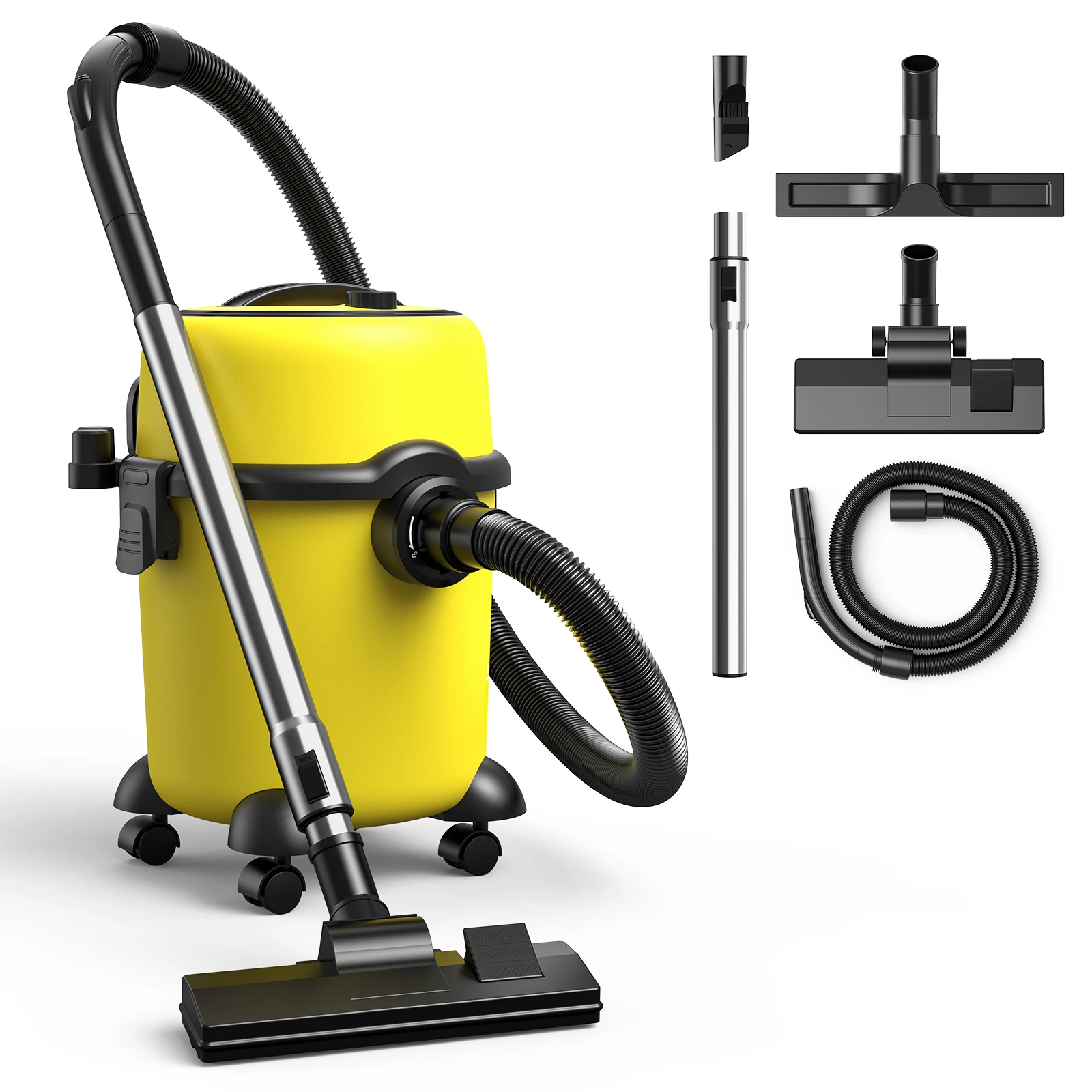 Lubluelu KB002 aspirateur sec et humide 1200W 35KPA suce le sol/feuilles/ mastic aspirateur à soufflage 2 en 1 pour le nettoyage du garage/cour/rénovation