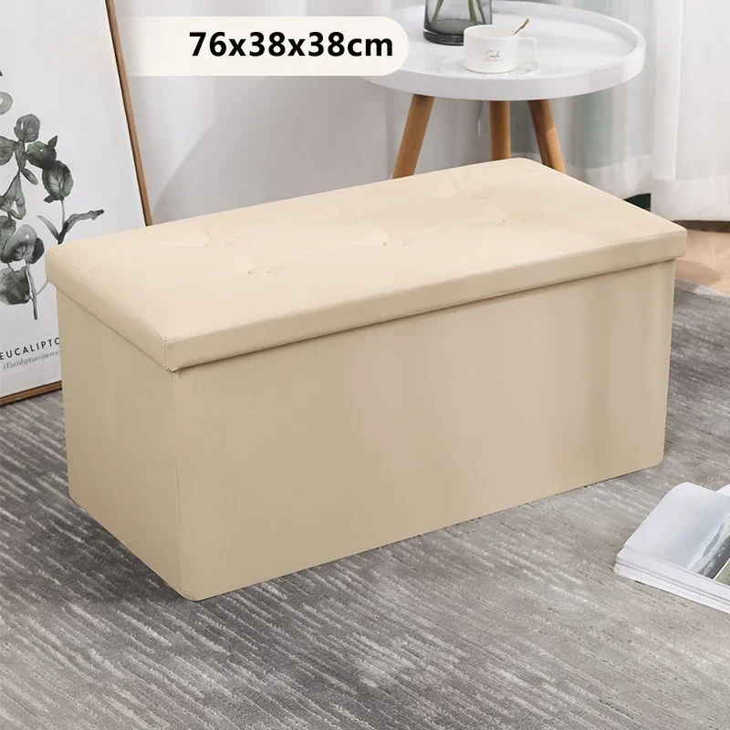 Outdoor Storage Ottoman Patio Bench Deck Box Garden Seat Waterproof Lockable Foldable Portable Cushioned Stool Furniture Storage view 6